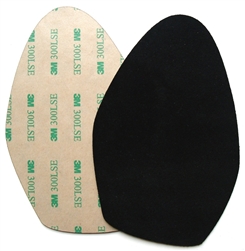 SUEDE-LA Stick-on Suede Soles for high-heeled shoes, with industrial-strength adhesive backing, avail. in different colors